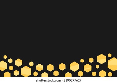 Abstract hexagon grid cells on dark background vector illustration.