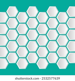 Abstract hexagon honeycomb background design. beehive with hexagon grid cells on color background.