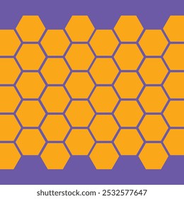 Abstract hexagon honeycomb background design. beehive with hexagon grid cells on color background.
