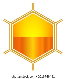 Abstraktes Hexagon-Honigwabenzellsymbol