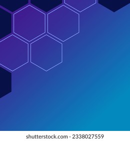 abstract hexagon honeycomb illustration as corner border frame for technology and internet design theme