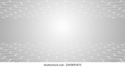 Abstrakt. Hexagon, Wabenweiß Hintergrund, Licht und Schatten. Kopierraum .Vektor