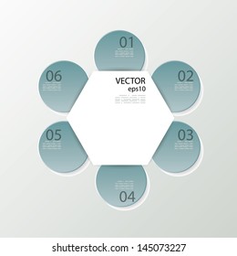 Abstract Hexagon infographic