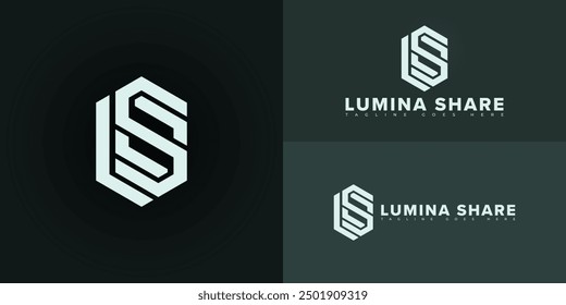 Abstract hexagon initial letter ST or TS in soft blue color isolated on multiple background colors. The logo is suitable for social media optimization service logo design inspiration templates.