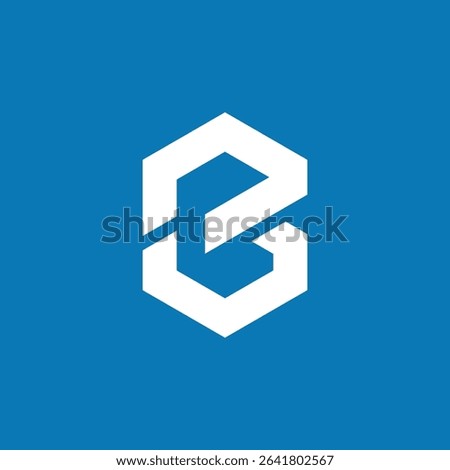 Abstract Hexagon Letter B Logo design vector template