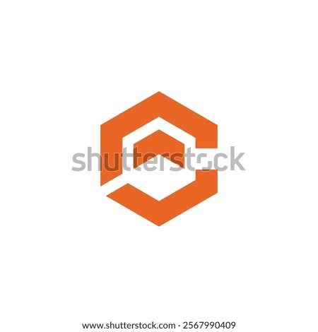 Abstract Hexagon Letter C Logo design vector template