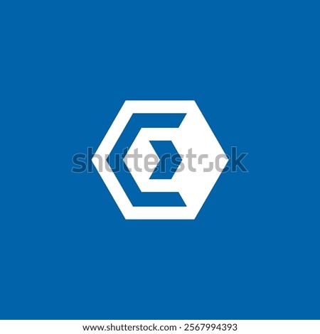 Abstract Hexagon Letter C Logo design vector template