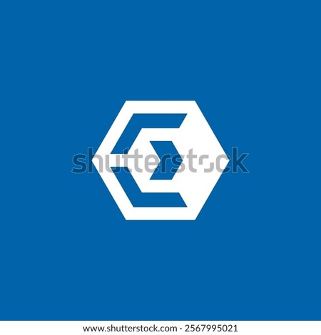 Abstract Hexagon Letter C Logo design vector template