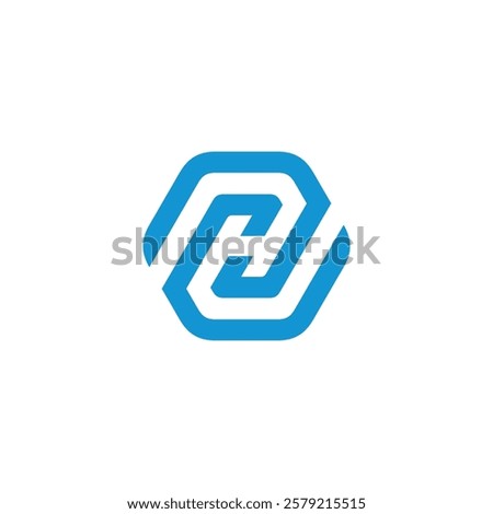 abstract hexagon letter h logo design vector template