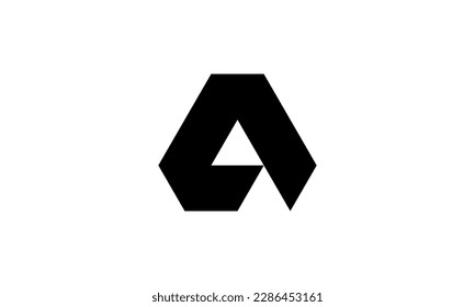 Resumen de hexágono Un logotipo de letra