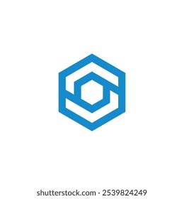 Abstract Hexagon Letter S Logo design vector template