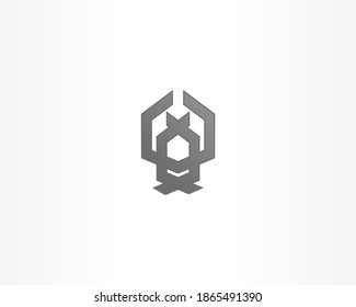 Abstract hexagon line logo design for corporate identity
