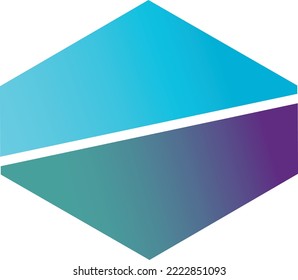 Abstract hexagon line logo illustration in trendy and minimal style isolated on background