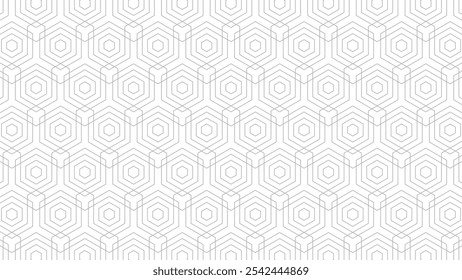 abstract hexagon line pattern background