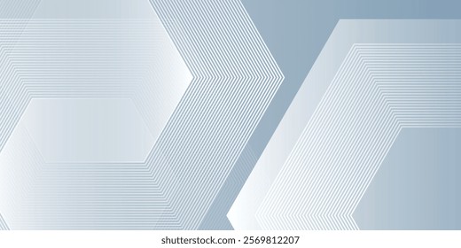 Abstract hexagon lines gray background. Geometric stripe line simple modern design art