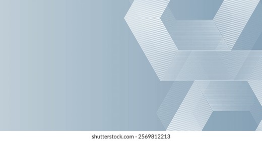 Abstract hexagon lines gray background. Geometric stripe line simple
