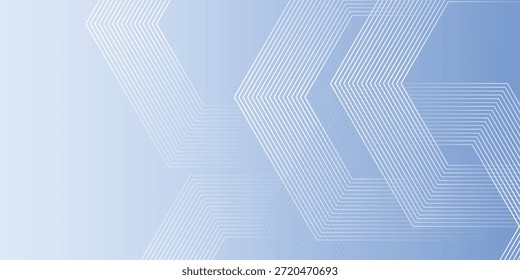 Abstractas líneas hexagonales sobre fondo azul. Diseño geométrico del arte de la línea de la raya. patrón modertech del Vector