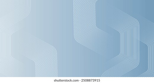 Abstract hexagon lines on gray background. Geometric stripe line art design for poster, brochure, cover, website, banner.