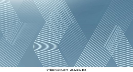 Abstractas líneas hexagonales sobre fondo gris. Diseño geométrico del arte de la línea de la raya para el cartel, folleto, cubierta, Sitio web, Anuncio.