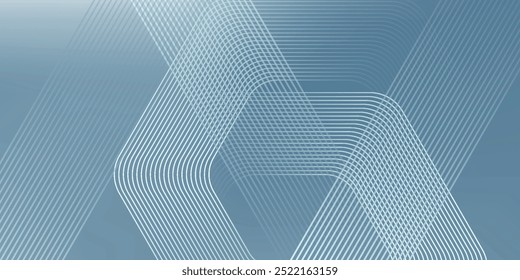 Abstrakte Sechsecklinien auf grauem Hintergrund. Geometrisches Streifenliniendesign für Poster, Broschüre, Cover, Website, Banner.