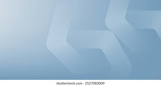 Linhas hexágonas abstratas sobre fundo cinza. Projeto de arte de linha de faixa geométrica para cartaz, brochura, capa, site, banner.