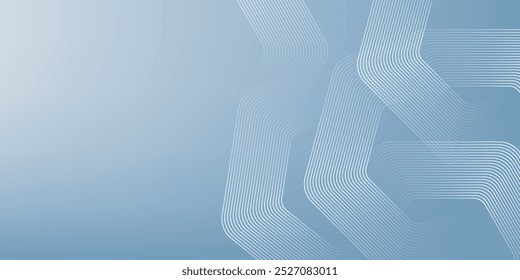 Abstract hexagon lines on gray background. Geometric stripe line art design for poster, brochure, cover, website, banner.