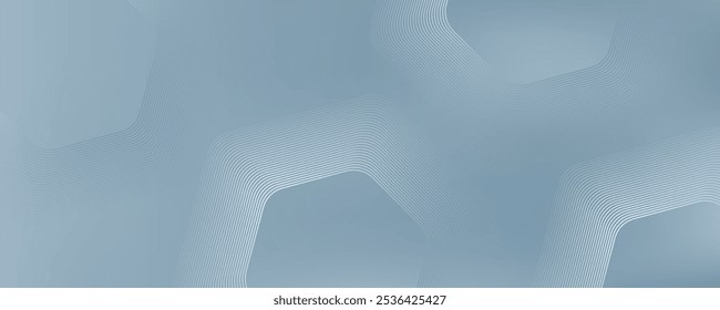 Abstract hexagon lines on gray background. Geometric stripe line art modern design. vector illustration