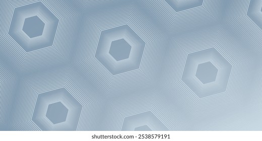 Abstract hexagon lines on gray background. Geometric stripe line art design modern. eps 10