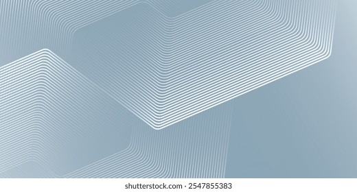 Abstract hexagon lines on gray background simple art
