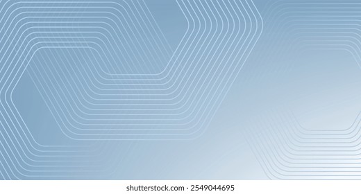 Abstract hexagon lines on gray background. Geometric stripe line art design modern