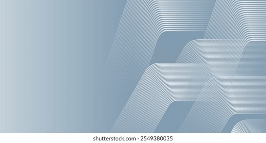 Abstract hexagon lines on gray background. Geometric stripe line art design for poster, brochure, cover, website, banner.