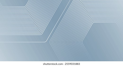 Abstract hexagon lines on gray background simple art