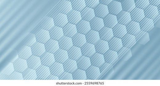 Abstract hexagon lines on gray background. Geometric stripe line art design modern
