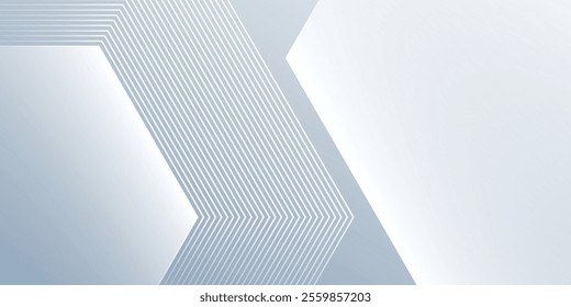 Abstract hexagon lines on gray background. Geometric stripe line art simple abstract