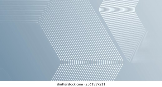 Abstract hexagon lines on gray background. Geometric stripe design simple