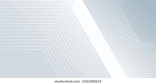 Abstract hexagon lines on gray background. Geometric art simple design modern