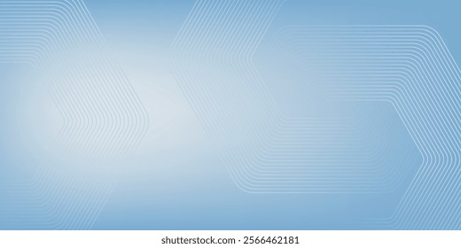 Abstract hexagon lines on gray background. Geometric stripe line art design for poster, brochure, cover, website, banner.