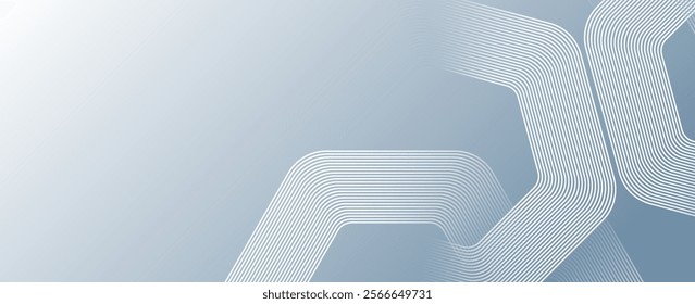Abstract hexagon lines on gray background. Geometric stripe line art design modern. Vector EPS 10