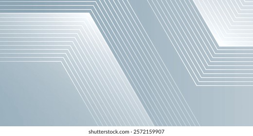 Abstract hexagon lines on gray modern art design simple
