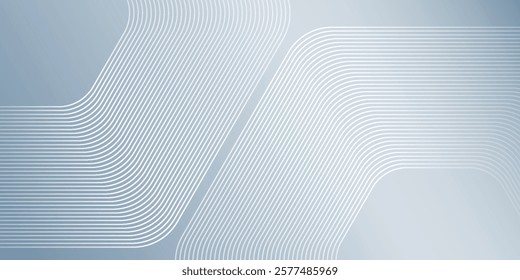 Abstract hexagon lines on gray background. Geometric stripe line art design for poster modern simple art
