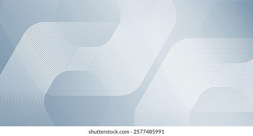 Abstract hexagon lines on gray background. Geometric stripe line art design for poster modern simple art design