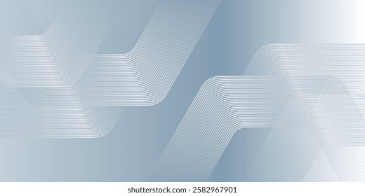 Abstract hexagon lines on gray background. Geometric stripe line art design for poster, brochure, cover, website, banner. vector smooth