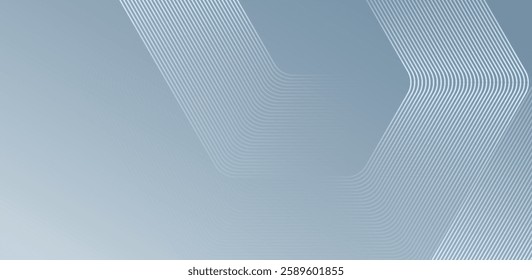 Abstract hexagon lines on gray background. Geometric stripe line art design modern vector illustration.