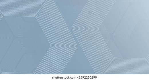 Abstract hexagon lines on gray background. Geometric stripe line art design modern vector ilustration.