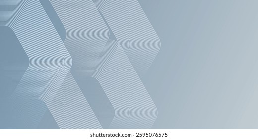 Abstract hexagon lines on gray background. Geometric stripe line art design modern