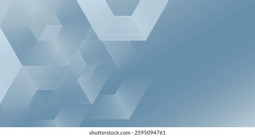 Abstract hexagon lines on gray background. Geometric stripe line art design modern.eps10