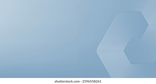 Abstract hexagon lines on gray background. Geometric stripe line art design modern