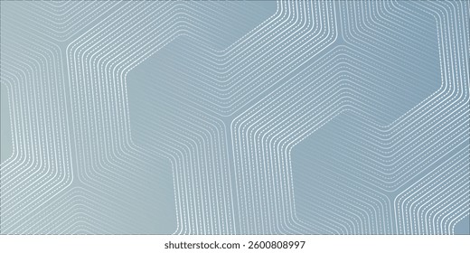 Abstract hexagon lines on gray background. Modern geometric lines. Stripe line design