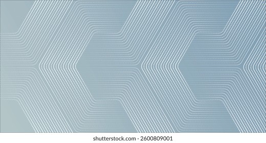 Abstract hexagon lines on gray background. Modern geometric lines. Stripe line design