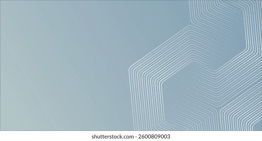 Abstract hexagon lines on gray background. Modern geometric lines. Stripe line design